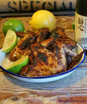 Thai Crying Tiger Chicken Wings Serving Presentation