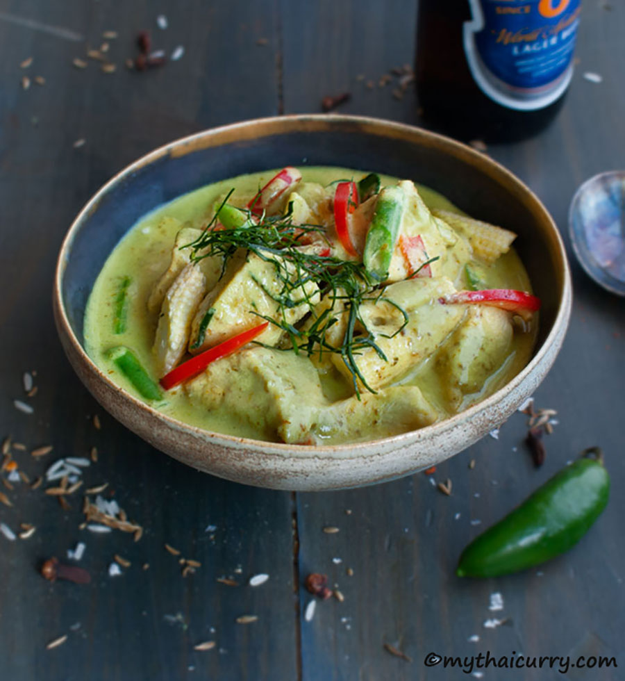 Thai Green Chicken Curry medium heat