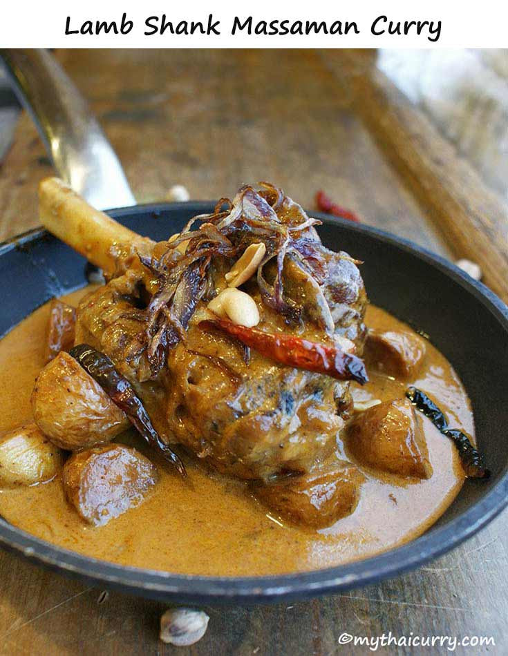 Serving suggestion for Massaman lamb curry